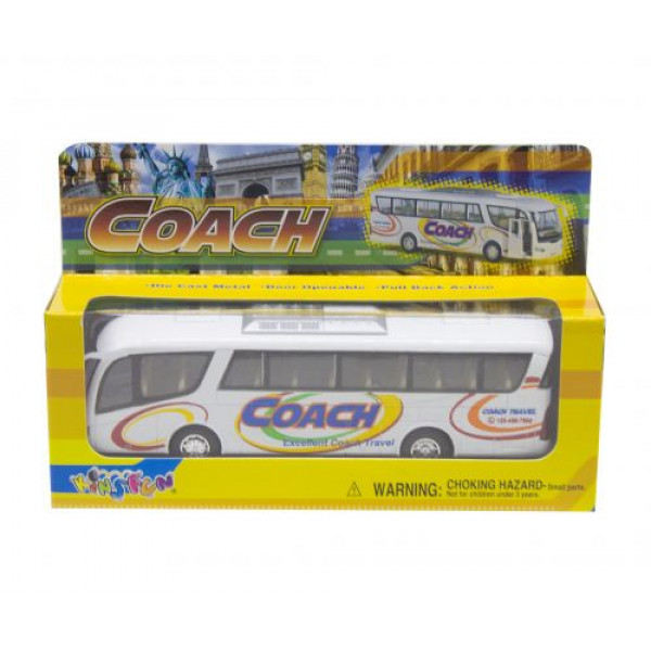 Інерційний автобус "Coach" (білий)