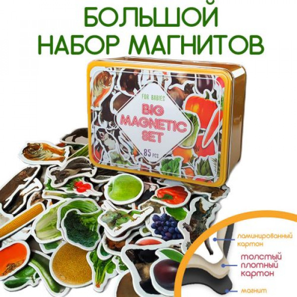 Набір магнітів "Дитячий світ", 85 шт