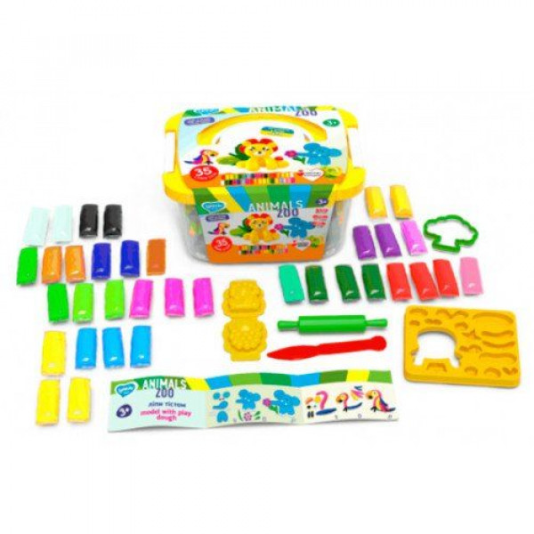 Набір тіста для ліплення "Zoo animals box"