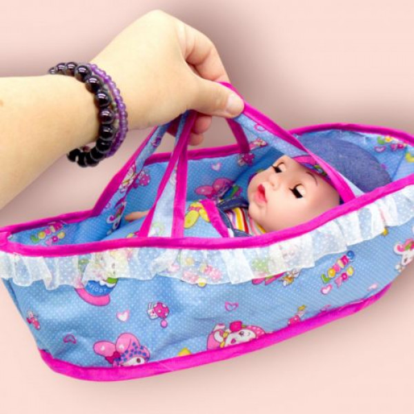 Пупс у люльці "Lovely Baby" (27 см.), блакитний