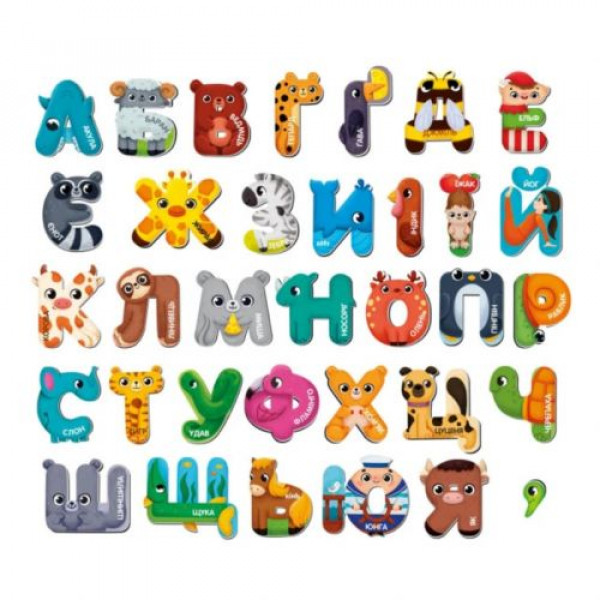 Гра розвиваюча Vladi Toys магнітна. Диво-букви. Абетка. VT5411-18