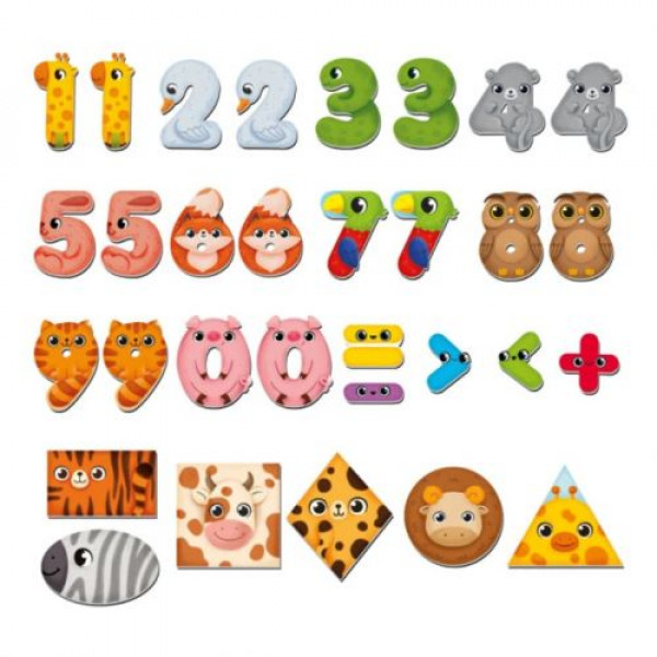 Гра розвиваюча Vladi Toys магнітна. Диво-математика. Цифри та фігури. VT5411-19