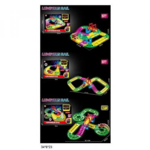 Трек Magic Track Lumimous Rail 199 елементів батар. світиться в темряві короб. 35,2*7,2*25см