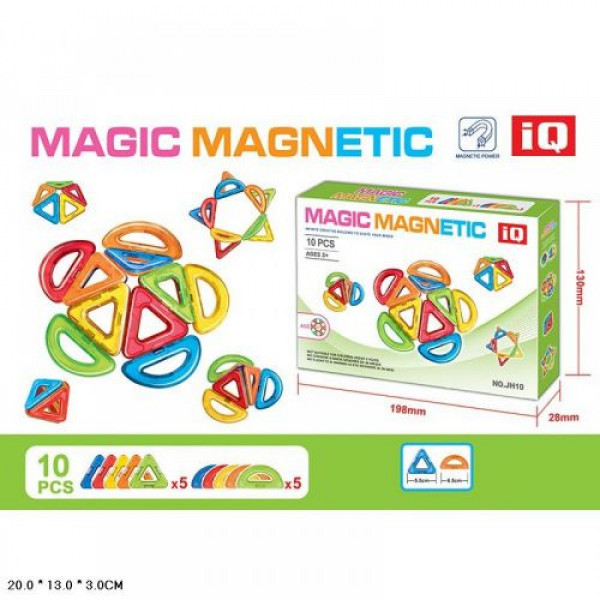 Конструктор магнітний MAGIC MAGNETIC JH10B 10дет.кор.20*3*13
