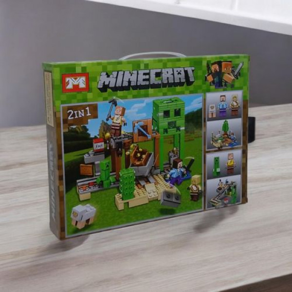 Конструктор Minecraft 248 деталей, 2в1, герої, в коробці