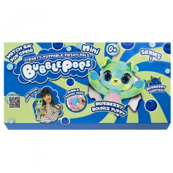М’яка іграшка з ароматом міні "Чорничне цуценя" (20 см) Bubble Pops