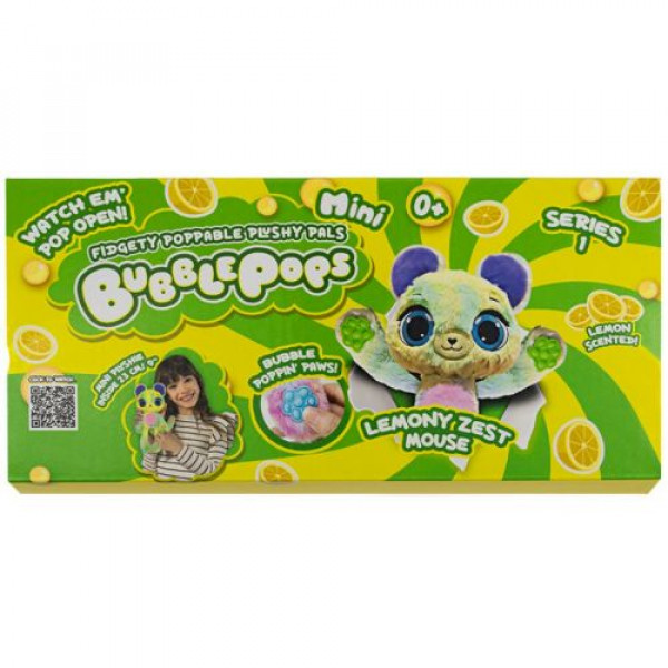 М’яка іграшка з ароматом міні "Лимонне мишеня" (20 см) Bubble Pops
