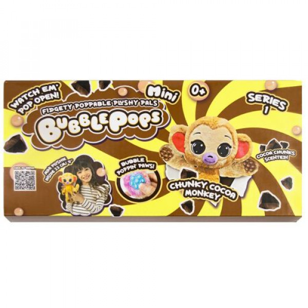 М’яка іграшка з ароматом міні "Шоколадна мавпа" (20 см) Bubble Pops