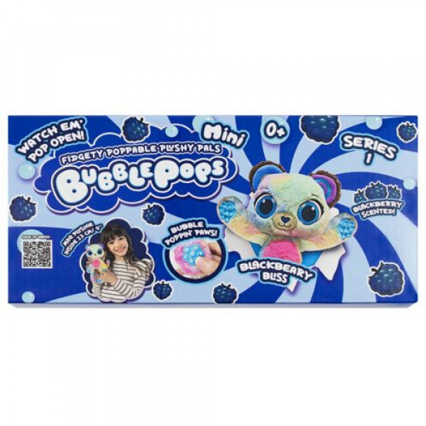 М’яка іграшка з ароматом міні "Чорничне медвежа" (20 см) Bubble Pops