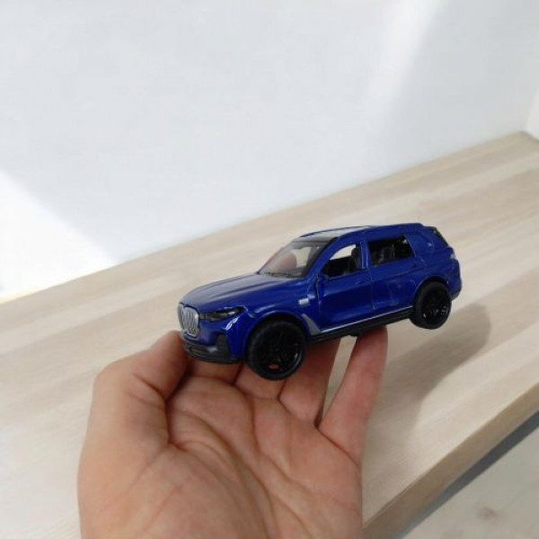 Машинка металева позашляховик BMW, двері, інерція, синя
