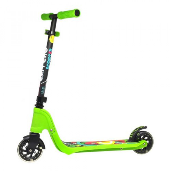 Самокат двоколісний Carrello C1 пластик.PU світ.125мм (зелений)