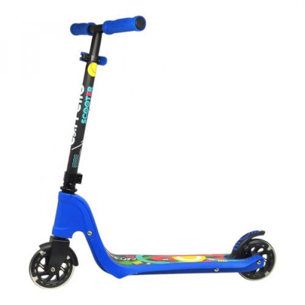 Самокат двоколісний Carrello C1 пластик.PU світ.125мм (синій)