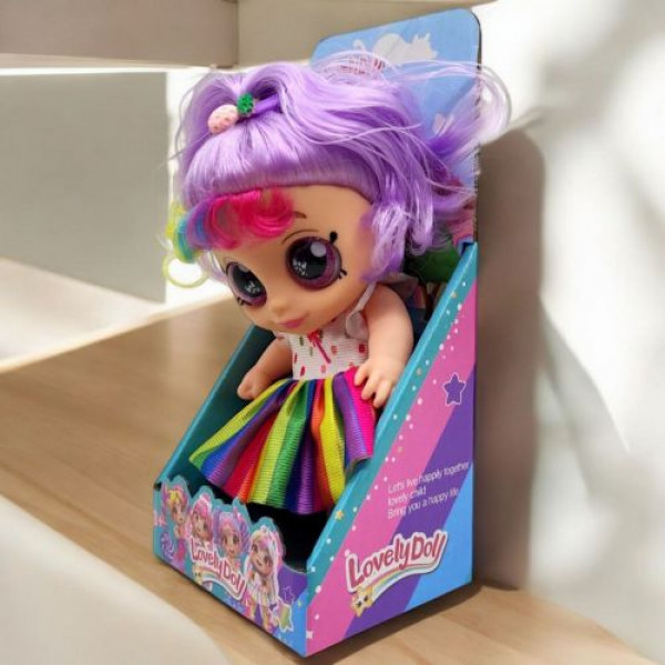 Лялька "Lovely Doll", висота - 20 см, фіолетова