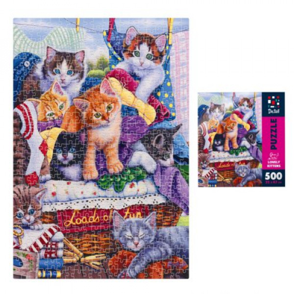 Пазли De.tail. Милі кошенята. 500 деталей