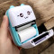 Термопринтер "Котик", Bluetooth, USB-кабель, термопапір,1 рулон (біло-бірюзовий)