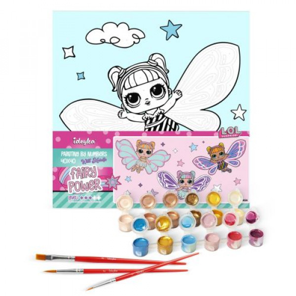 Картина за номерами "L.O.L. Surprise! O.M.G. Fairies Flutterstar" 40х40 см