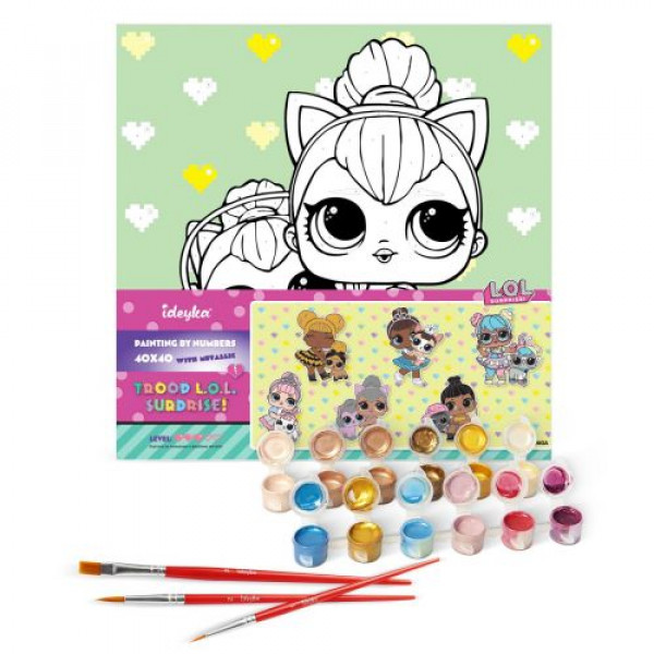 Картина за номерами "L.O.L. Surprise! TroopSurprise Kitty Queen With Kitty" 40х40 см
