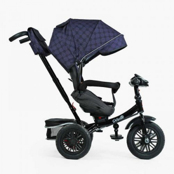 Велосипед 3-х колісний "BestTrike Perfetto" (поворотне сидіння, колеса гумові надувні, кошик, фара музична, USB, Bluetooth)