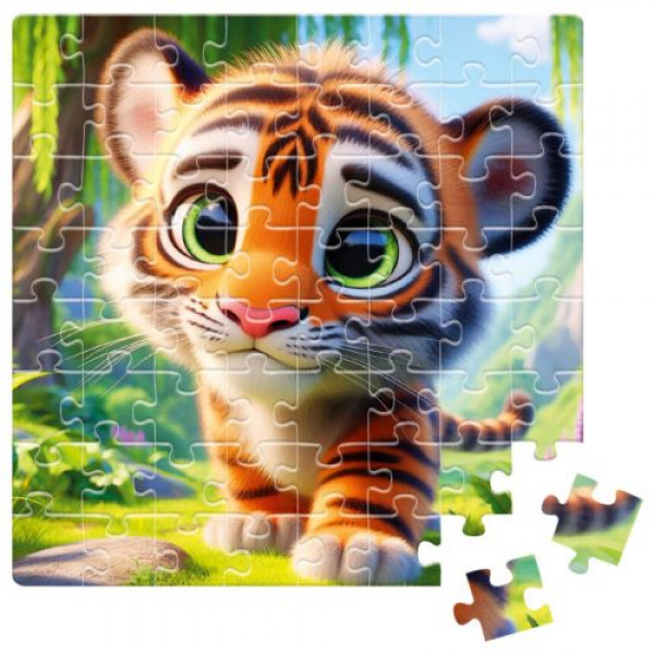 Пазли "De.tail. Миле тигреня" 64 деталі