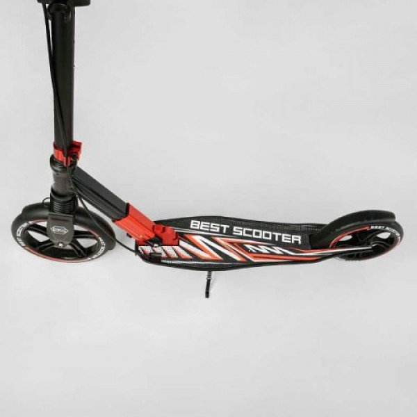 Самокат алюмінієвий "Best Scooter" (колеса PU, ФАРА, затискач керма, d передніх коліс - 230мм, d задніх коліс 200мм, 1 амортизатор передній)