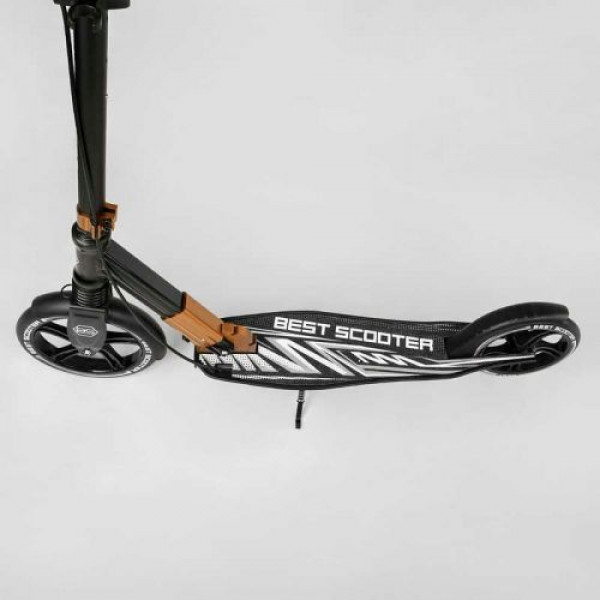 Самокат алюмінієвий "Best Scooter" (колеса PU, ФАРА, затискач керма, d передніх коліс - 230 мм, d задніх коліс 200мм, 1 амортизатор передній)