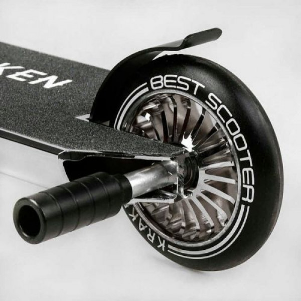 Самокат трюковий "Best Scooter. Kraken" (HIC-система, ПЕГИ, алюмінієвий диск та дека, АНОДОВАНИЙ, колеса PU 110 мм, ширина керма 58 см)