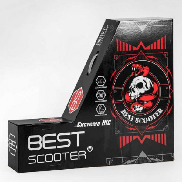 Самокат трюковий "Best Scooter" (HIC-система, ПЕГИ, алюмінієвий диск та дека, АНОДОВАНЕ ФАРБУВАННЯ, колеса PU, d = 110мм, ширина керма - 60 см)