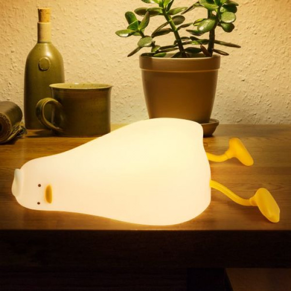Нічник силіконовий "Качка Lie in peace duck sleep Lamp", акумулятор