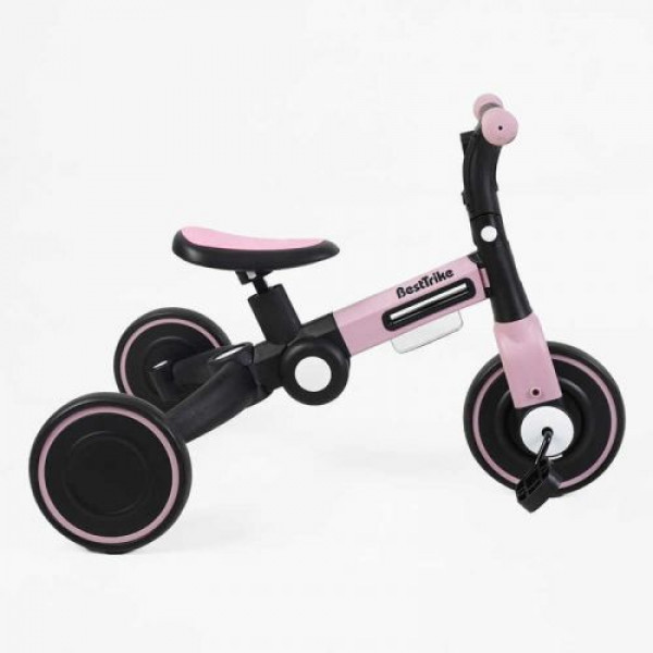 Велосипед 3-х колісний BS-11402 Best Trike колеса EVA переднє 8’’, заднє 6’’, нейлонова рама, трансформується у велобіг,підсвічування, в коробці