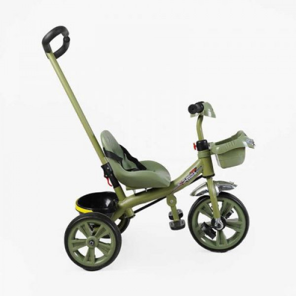 Велосипед 3-х колісний BS-70240 Best Trike колеса EVA переднє 10’’, заднє 8’’, сталева рама, УКР. ОЗВУЧУВАННЯ, батьківська ручка, в коробці