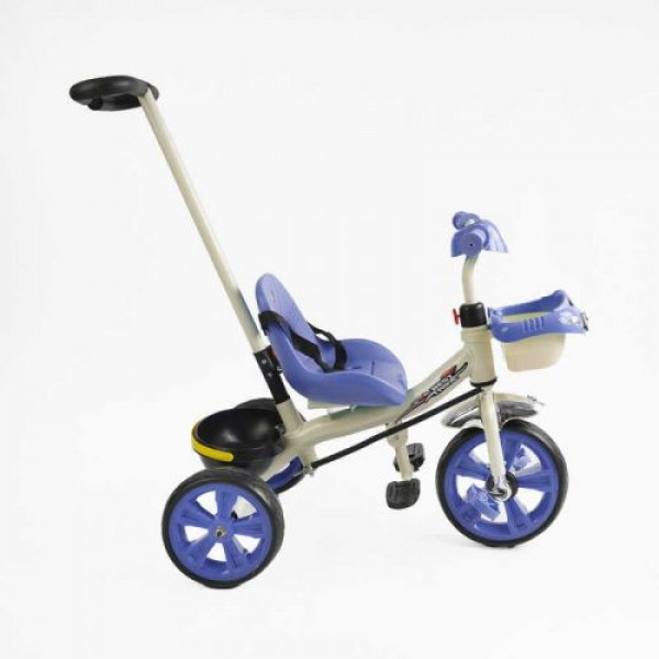 Велосипед 3-х колісний BS-70362 Best Trike колеса EVA переднє 10’’, заднє 8’’, сталева рама, УКР. ОЗВУЧУВАННЯ, батьківська ручка, в коробці