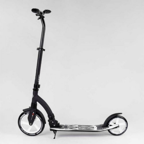 Самокат двоколісний Best Scooter 75343 колеса PU - переднє 23 см, заднє - 20 см, 1 амортизатор, широкий руль, зажим руля, в коробці