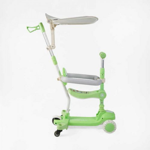 Самокат 5в1 "Skyper" колеса PU 125х40мм зі світлом, укр озвучування та підсвічування платформи,с ДОП. КОЛЕСАМИ, захисний бампер, в коробці