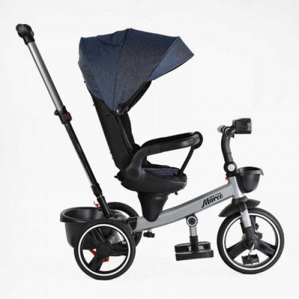 Велосипед "BestTrike Marco" (поворотне сидіння, складне кермо, колеса з прогумованим PU, кошик, телескопічна ручка, фара музична)