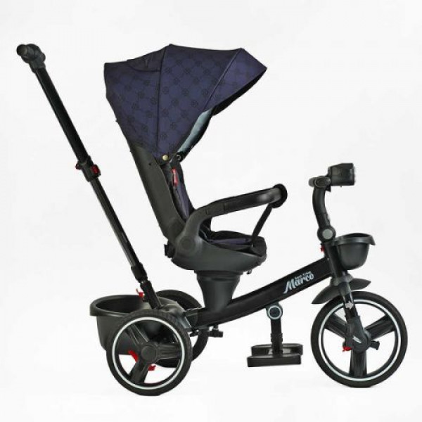 Велосипед "BestTrike Marco" (поворотне сидіння, складне кермо, колеса з прогумованим PU, кошик, телескопічна ручка, фара музична)