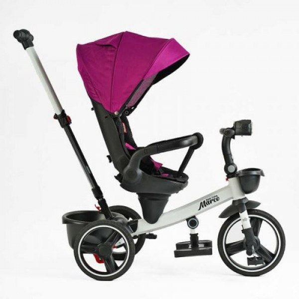 Велосипед "BestTrike Marco" (поворотне сидіння, складне кермо, колеса з прогумованим PU, кошик, телескопічна ручка, фара музична)