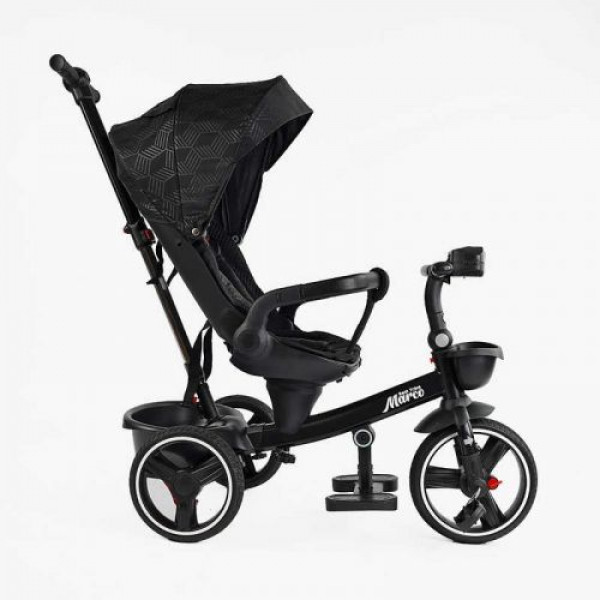 Велосипед "BestTrike Marco" поворотне сидіння, складне кермо, колеса з прогумованим PU, кошик, телескопічна ручка, фара музична