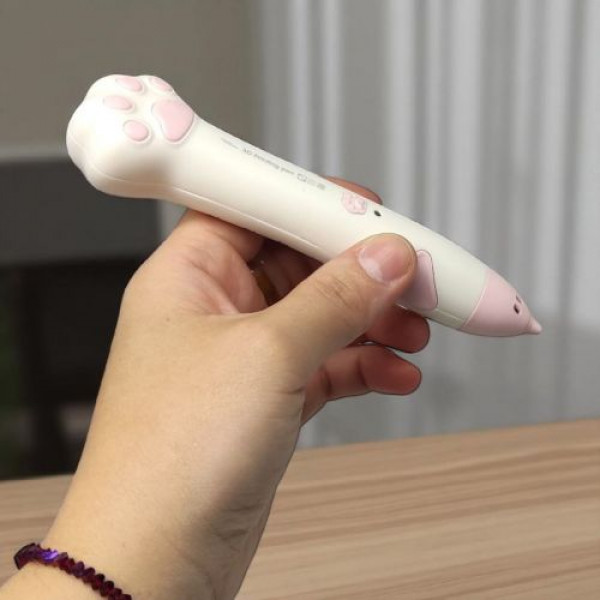 Іграшка 3D ручка (Котяча лапка) (підставка, 3 кольори пластика в комплекті)
