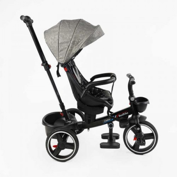 Велосипед 6390 BestTrike Oscar (1) ПОВОРОТНЕ СИДІННЯ, КЕРМО СКЛАДАЄТЬСЯ, КОЛЕСА З ПРОГУМОВАНИМ PU, КОШИК, ТЕЛЕСКОПІЧНА РУЧКА