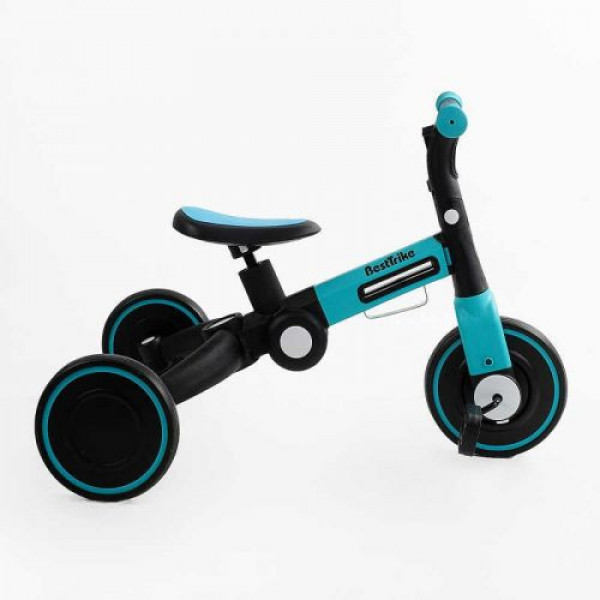 Велосипед 3-х колісний BS-77552 Best Trike (1) колеса EVA переднє 8’’, заднє 6’’, нейлонова рама, трансформується у велобіг, підсвічування, в коробці