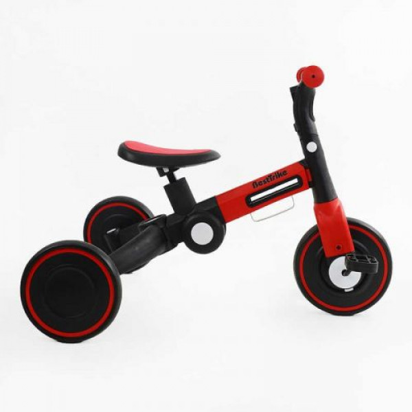 Велосипед 3-х колісний BS-45459 Best Trike (1) колеса EVA переднє 8’’, заднє 6’’, нейлонова рама, трансформується у велобіг, підсвічування, в коробці