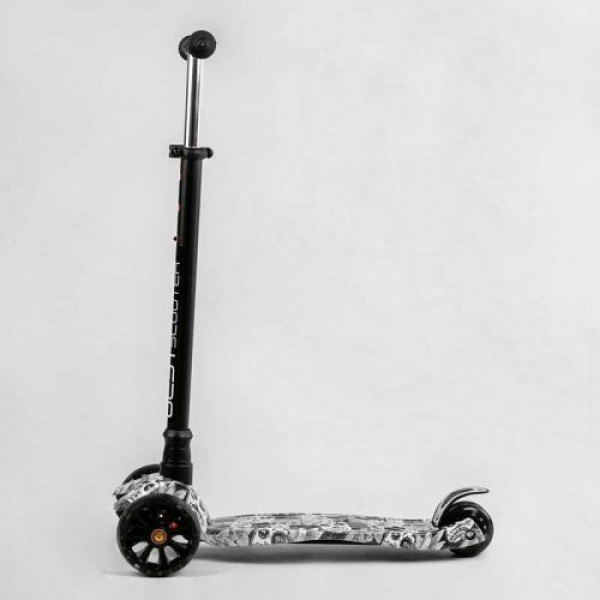 Самокат триколісний “Best Scooter” (кермо знімне, колеса PU зі світлом, переднє 130х25 мм, задні здвоєні 80х45 мм, в коробці)