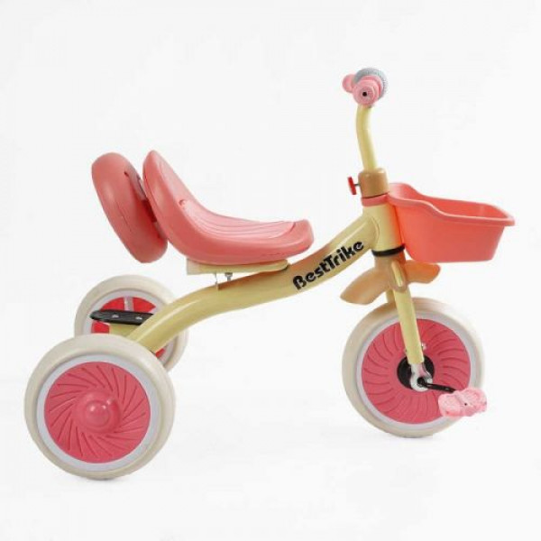 Велосипед 3-х колісний BS-41363 Best Trike (1) колеса EVA переднє 10’’, заднє 8’’, сталева рама, УКР.ОЗВУЧУВАННЯ, світло, кошик, в коробці