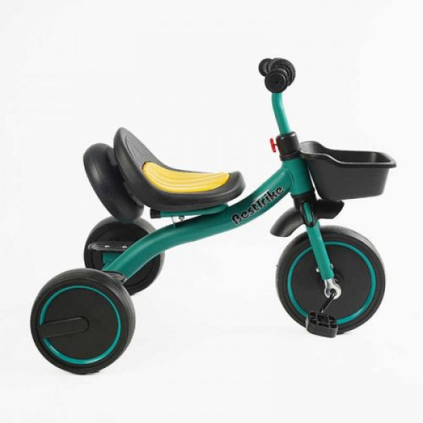 Велосипед 3-х колісний BS-47603 Best Trike (1) колеса EVA переднє 10’’, заднє 8’’, сталева рама, УКР.ОЗВУЧУВАННЯ, світло, кошик, в коробці