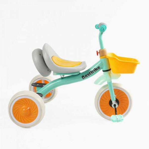 Велосипед 3-х колісний BS-49151 Best Trike (1) колеса EVA переднє 10’’, заднє 8’’, сталева рама, УКР.ОЗВУЧУВАННЯ, світло, кошик, в коробці