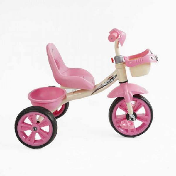 Велосипед 3-х колісний BS-60725 Best Trike (1) колеса EVA переднє 10’’, заднє 8’’, сталева рама, УКР. ОЗВУЧУВАННЯ, кошик, в коробці