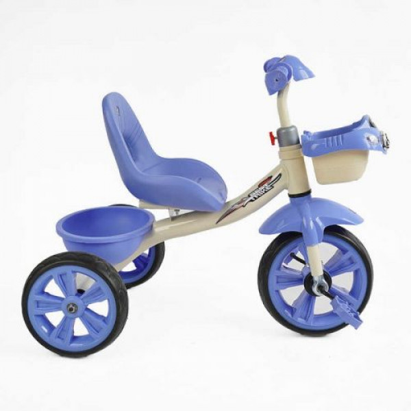 Велосипед 3-х колісний BS-60811 Best Trike (1) колеса EVA переднє 10’’, заднє 8’’, сталева рама, УКР. ОЗВУЧУВАННЯ, кошик, в коробці