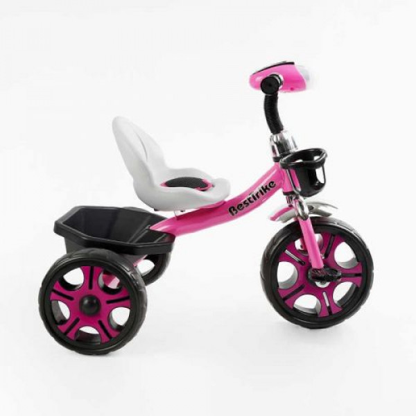 Велосипед 3-х колісний BS-22603 Best Trike (1) колеса EVA переднє 12’’, заднє 10’’, сталева рама, фара з музикою та світлом, кошик, в коробці