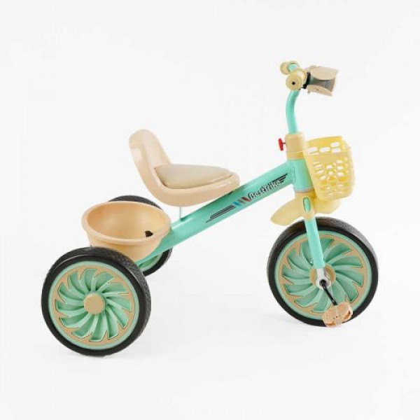 Велосипед 3-х колісний BS-33461 Best Trike (1) колеса EVA переднє 12’’, заднє 10’’, сталева рама, УКР. ОЗВУЧУВАННЯ, світло, 2 кошики, в коробці