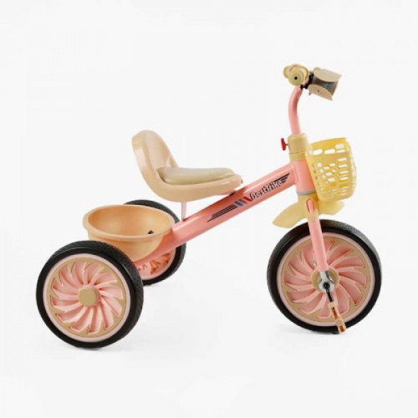 Велосипед 3-х колісний BS-34944 Best Trike (1) колеса EVA переднє 12’’, заднє 10’’, сталева рама, УКР. ОЗВУЧУВАННЯ, світло, 2 кошики, в коробці